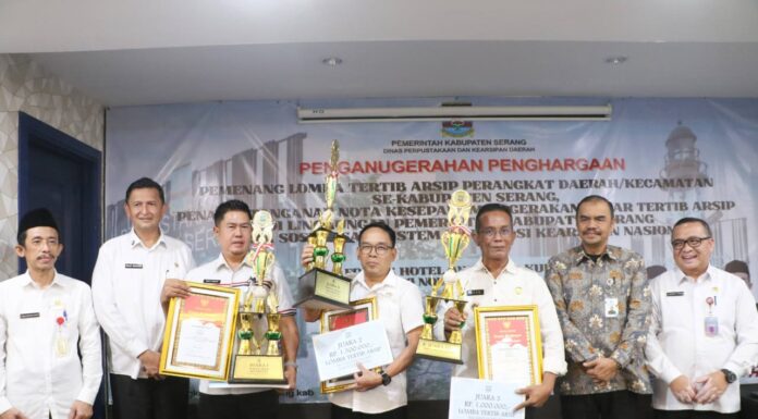 Juara 1 Lomba Tertib Arsip DPKD Kabupaten Serang Diraih Disnakertrans dan Kecamatan Kibin