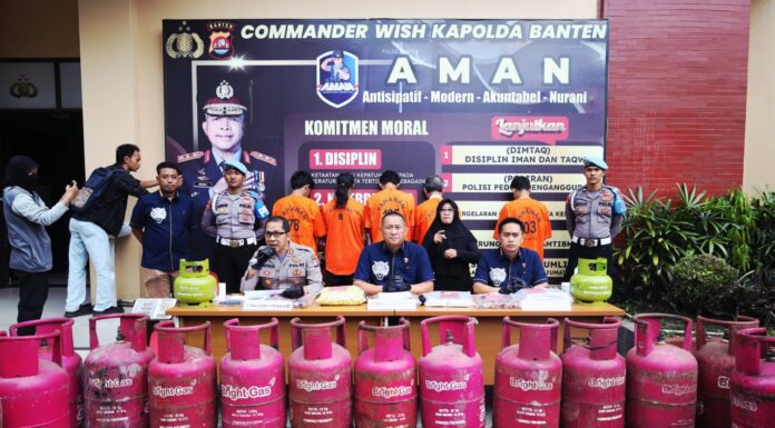 Polda Banten Amankan Komplotan Pelaku Oplosan LPG di Kabupaten Tangerang