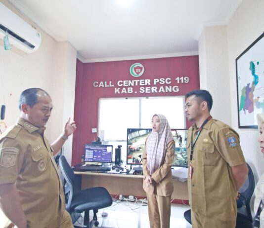 Najib Hamas Sidak Kesiapan UPT PSC 119 Serang untuk Sambut Nataru