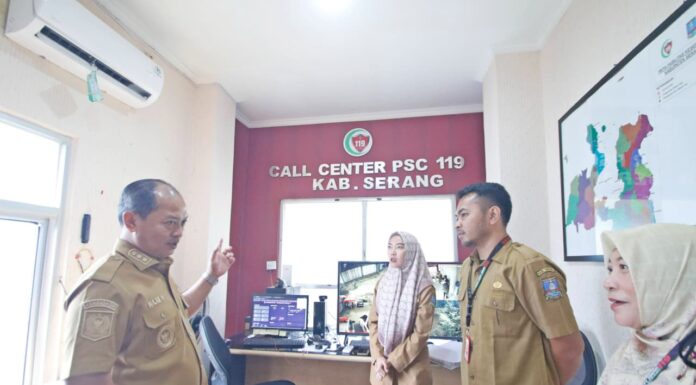 Najib Hamas Sidak Kesiapan UPT PSC 119 Serang untuk Sambut Nataru