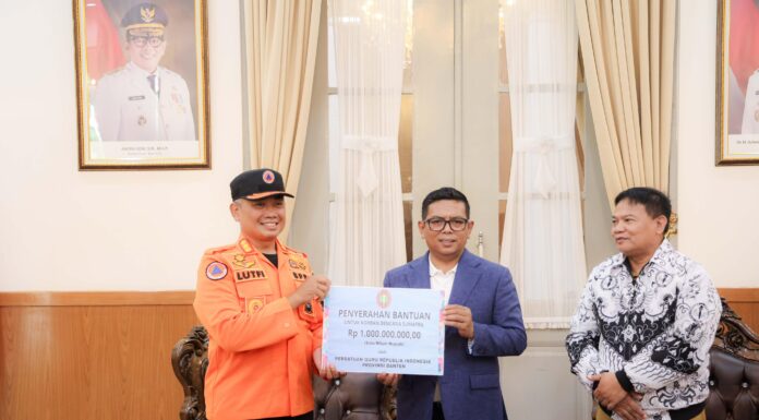 PGRI Banten Sumbang Rp1 Miliar untuk Korban Bencana di Sumatera