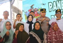 Bupati Ratu Zakiyah Hadiri Panen Raya dan Pengumuman Swasembada Pangan di Tasikardi