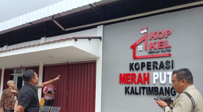 Gerai Koperasi Merah Putih Pertama Dibangun di Kalitimbang Banten