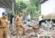 DPUPR Kabupaten Serang Bangun Kembali TPT Kantor Kecamatan Ciomas yang Jebol