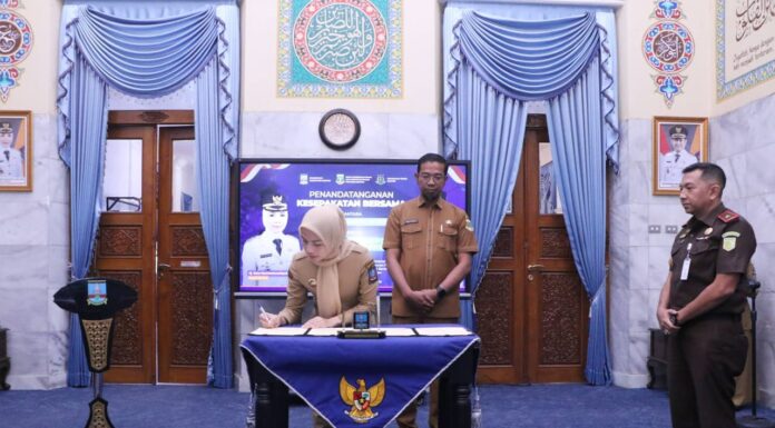 Pemkab Serang Teken Kerja Sama tentang LP2B Akses Tol RS Adhyaksa dengan DPUPR Banten