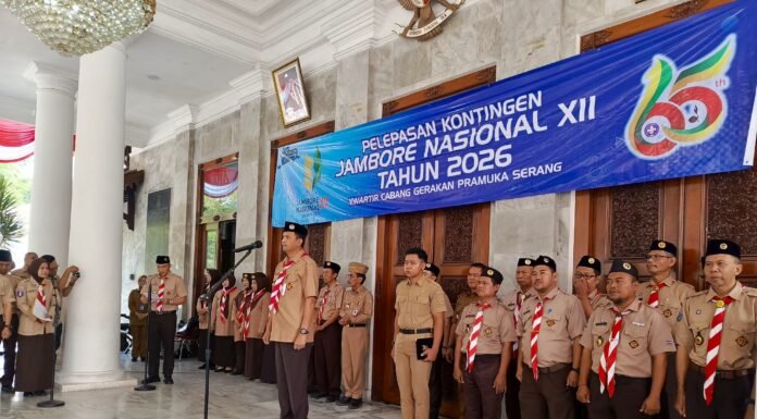 Lepas Peserta Jambore Nasional XII, Sekda Kabupaten Serang Minta Peserta Jaga Mental dan Fisik