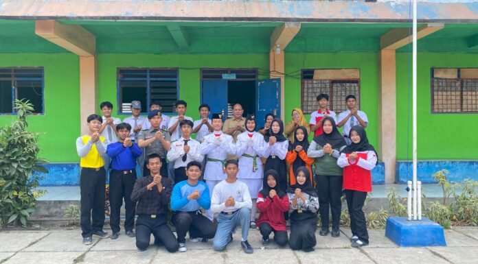 Paskibra Cikande Sambangi SMK Yaumin, Kenalkan Kepaskibraan dan Buka Rekrutmen Anggota Baru