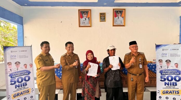 500 Tahun Kabupaten Serang, DPMPTSP Beri Pelayanan Pembuatan 500 NIB Gratis